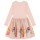Girls Pink Hearts Dress, 1, hi-res