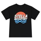 تيشيرت أولاد بالشعار باللون الأسود, 2, hi-res