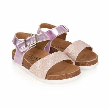 Girls Pink Logo Sandals