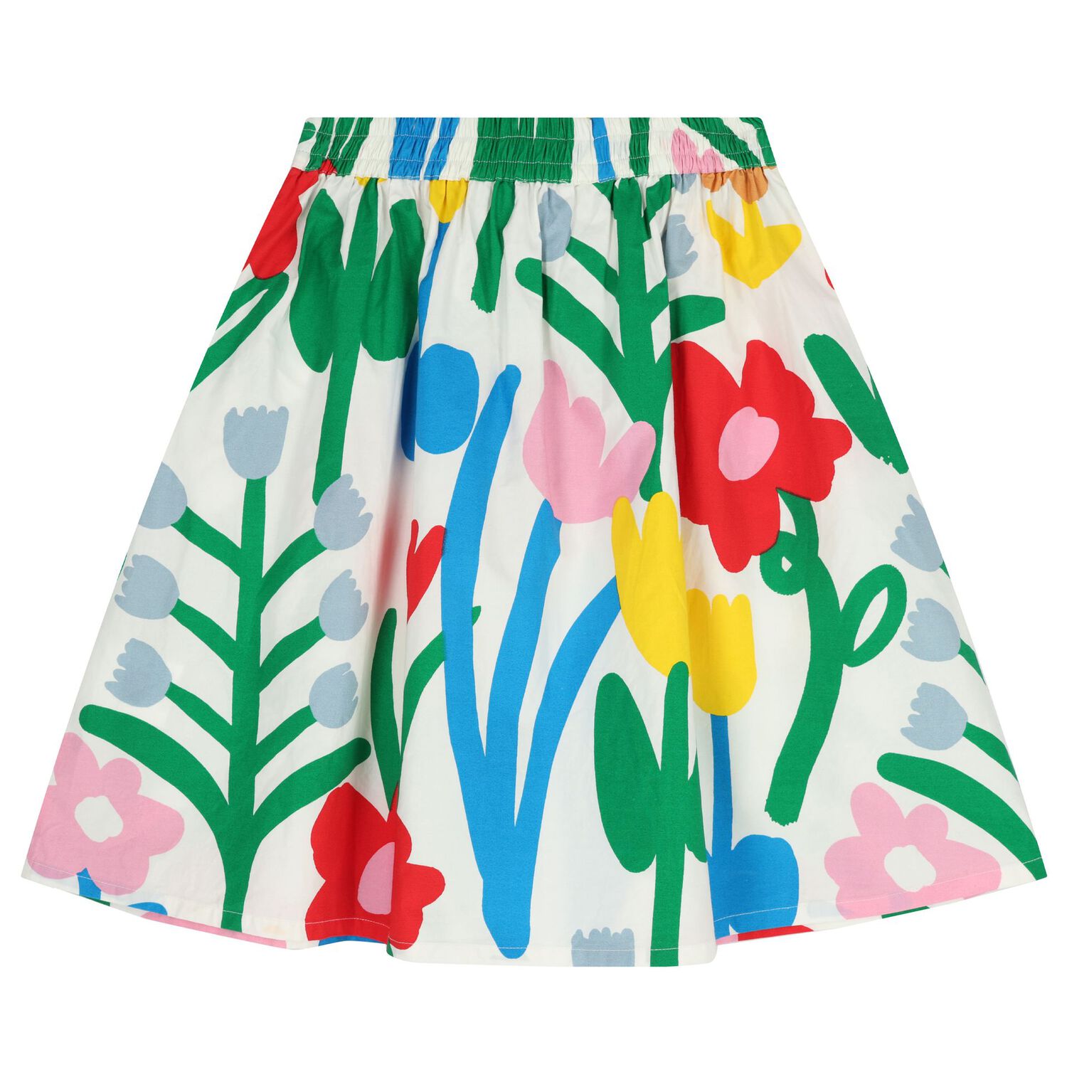 Girls Multi-Coloured Floral Skirt, 1, hi-res
