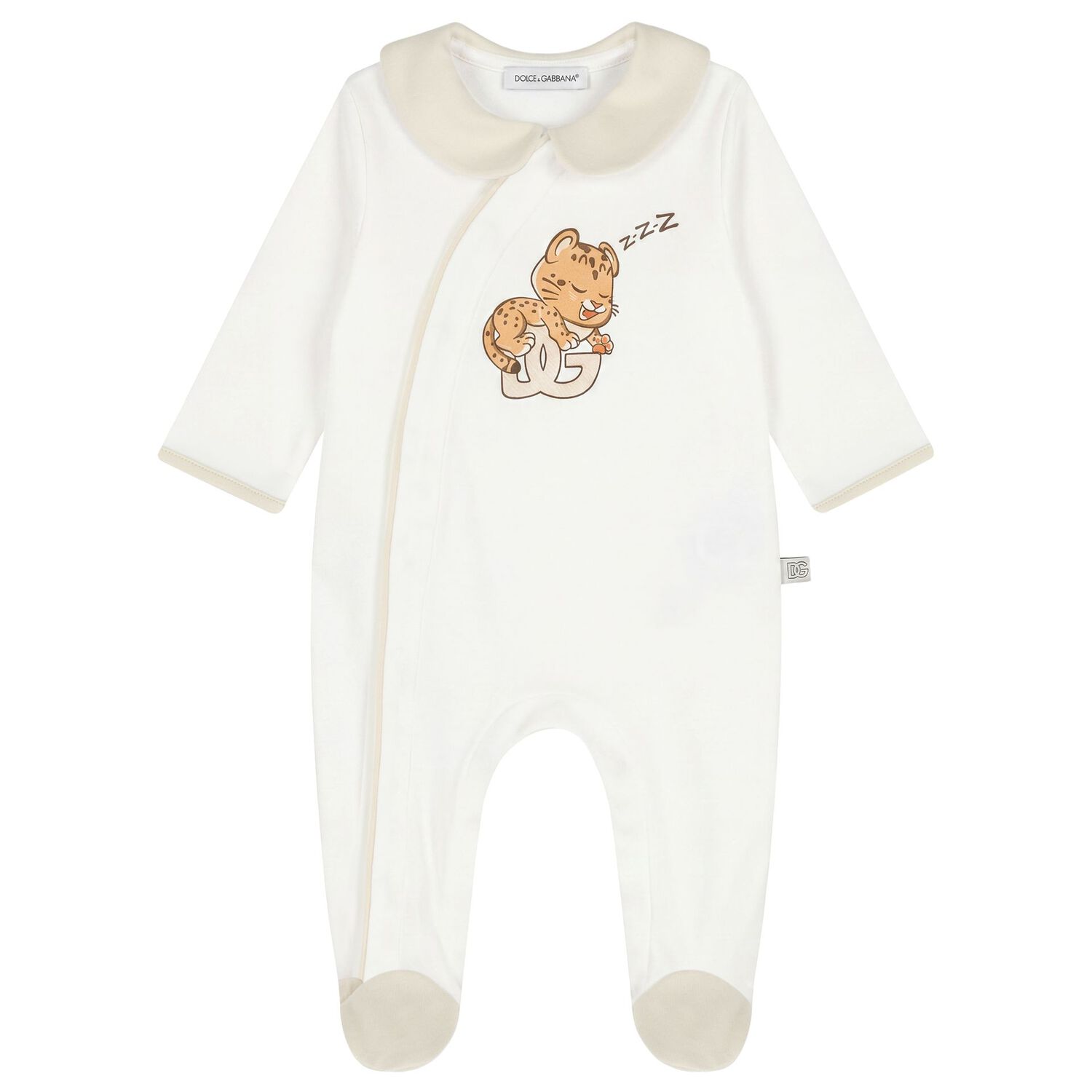 Baby Boys Ivory & Beige Leopard Babygrow Gift Set, 1, hi-res