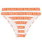 Girls White & Orange Striped Bikini, 1, hi-res