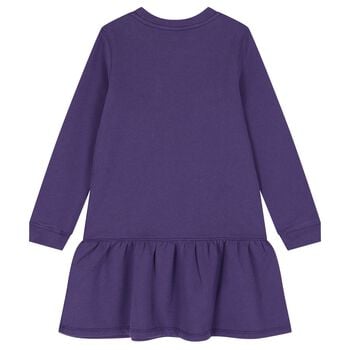 Girls Purple Polo Bear Dress