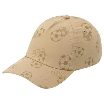 Baby Boys Beige Football Cap