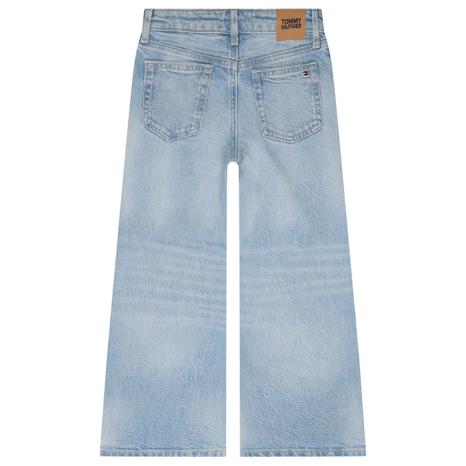 Girls Blue Flared Denim Jeans, 1, hi-res