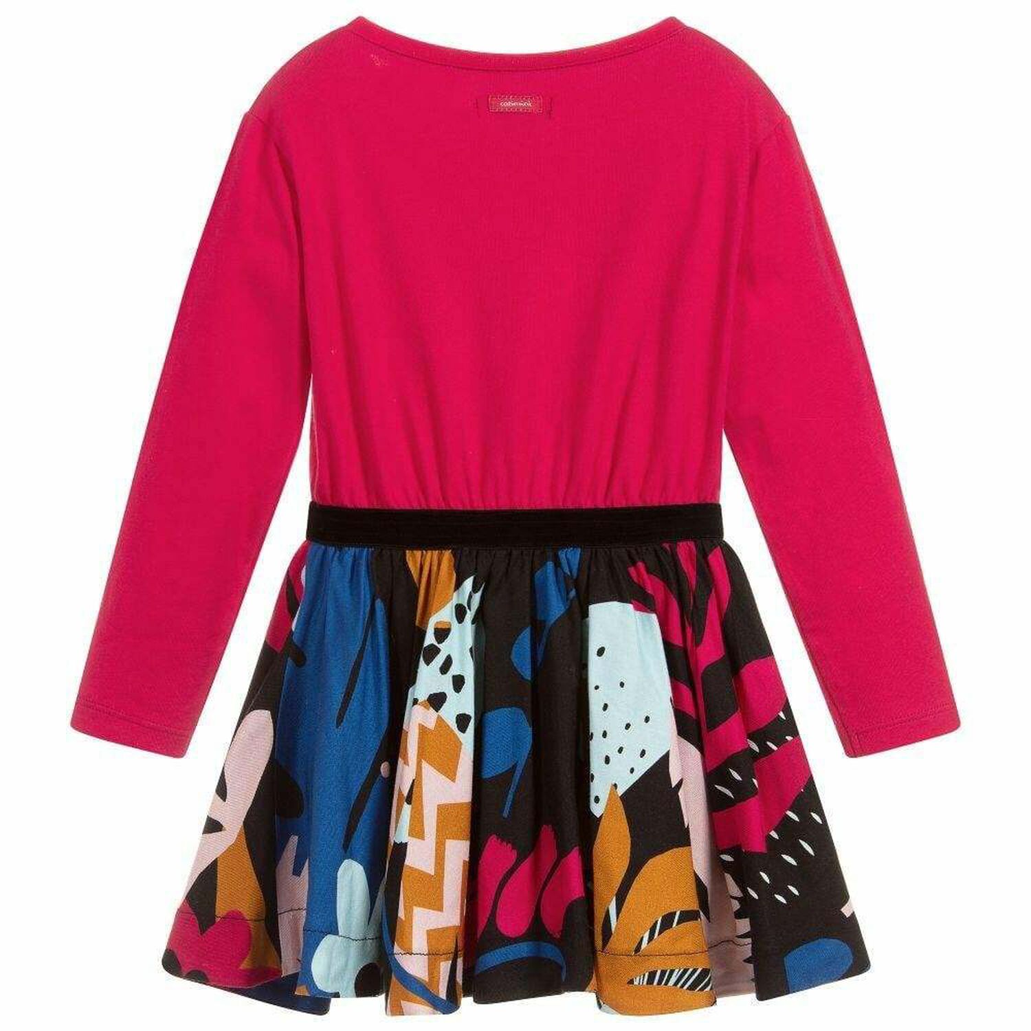 Girls Pink Long Sleeved Dress, 1, hi-res