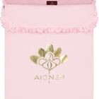 Baby Girls Pink & Gold Flower Logo Nest, 2, hi-res