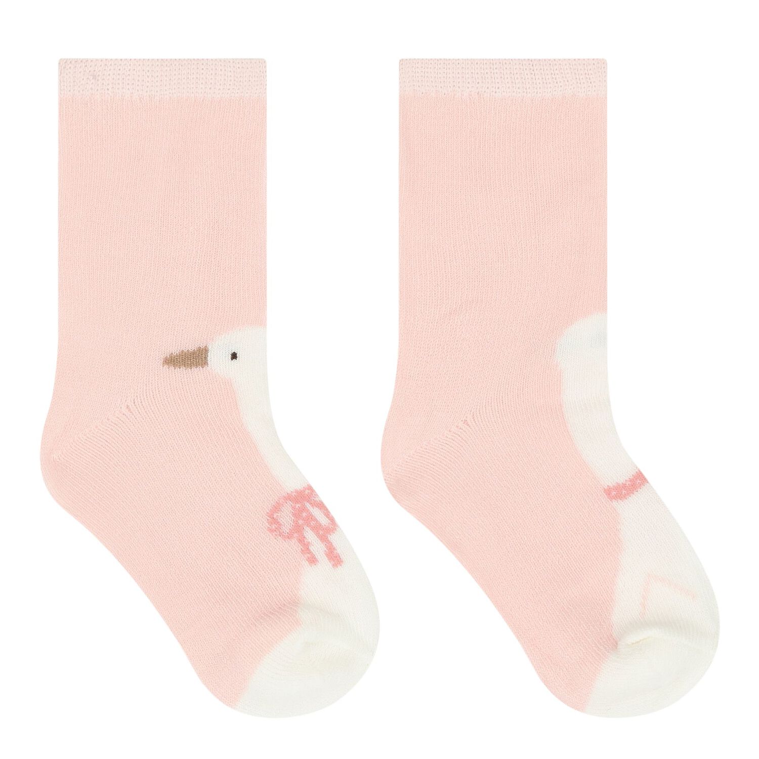 Baby Girls Pink & Ivory Socks ( 4-Pack ), 2, hi-res
