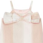 Girls Pink Bow Iridescent Dress, 1, hi-res