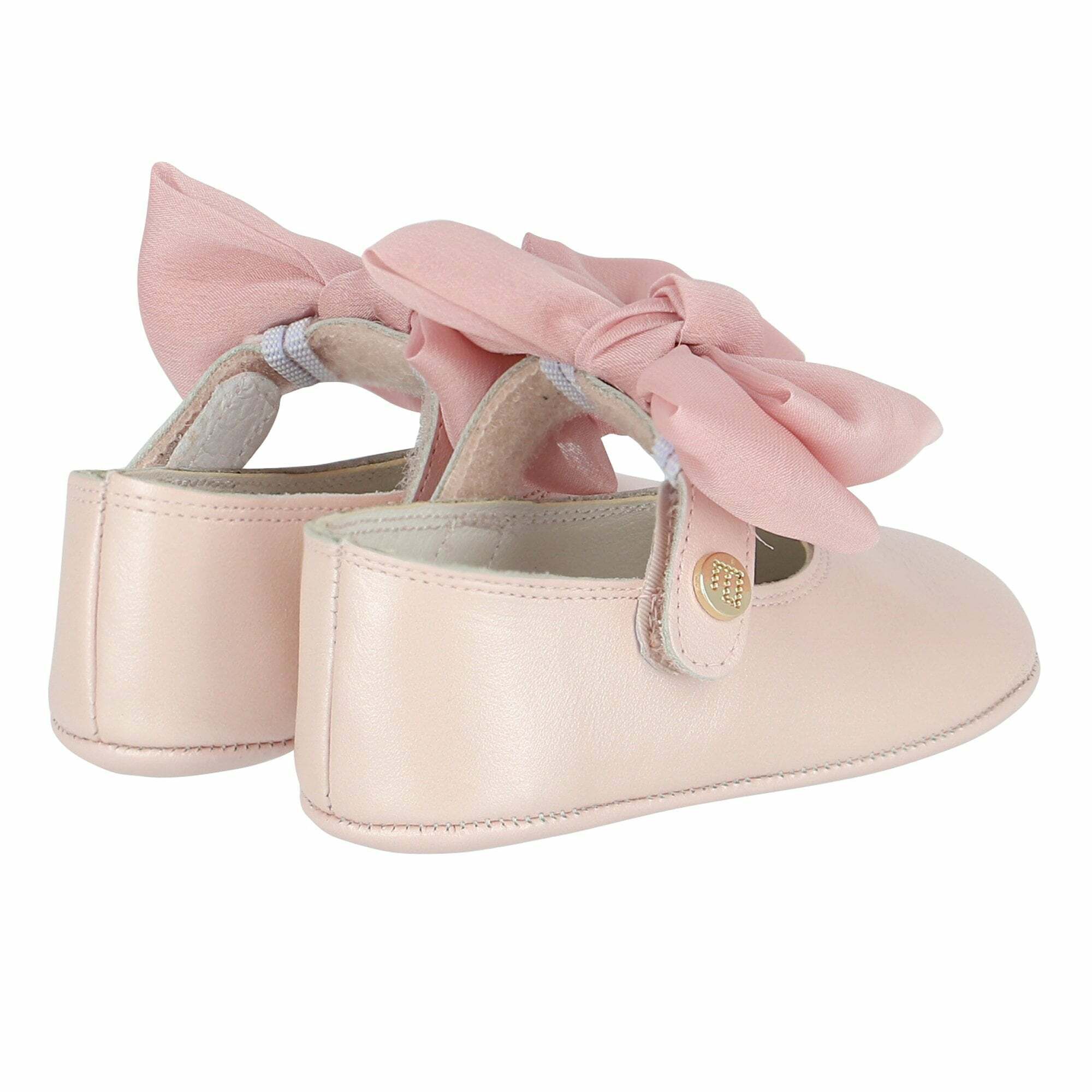 Andanines Baby Girls Pink Bow Pre Walker Shoes Junior Couture UAE