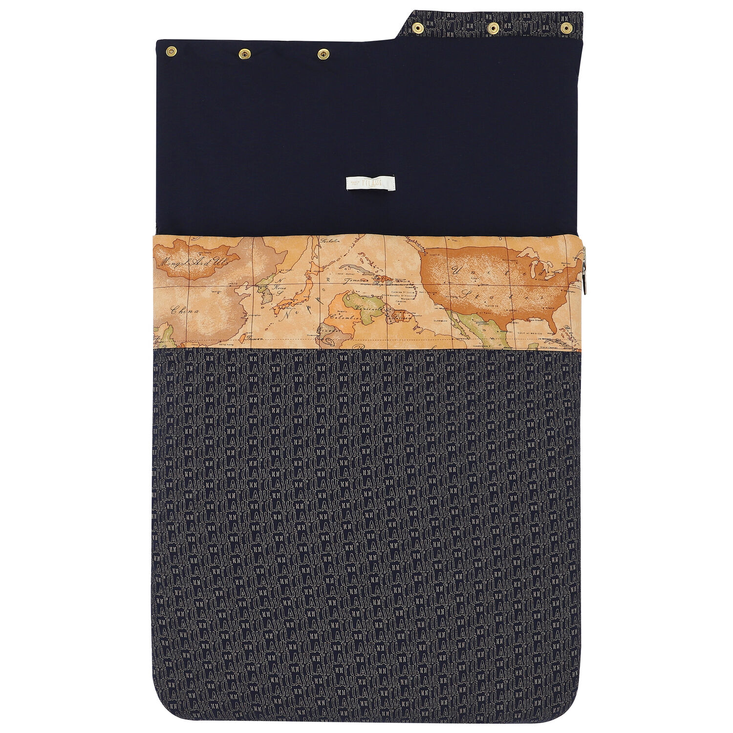 مدس بالشعار باللون الكحلي, 1, hi-res