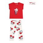 Younger Girls Red & White Cherry Leggings Set, 2, hi-res