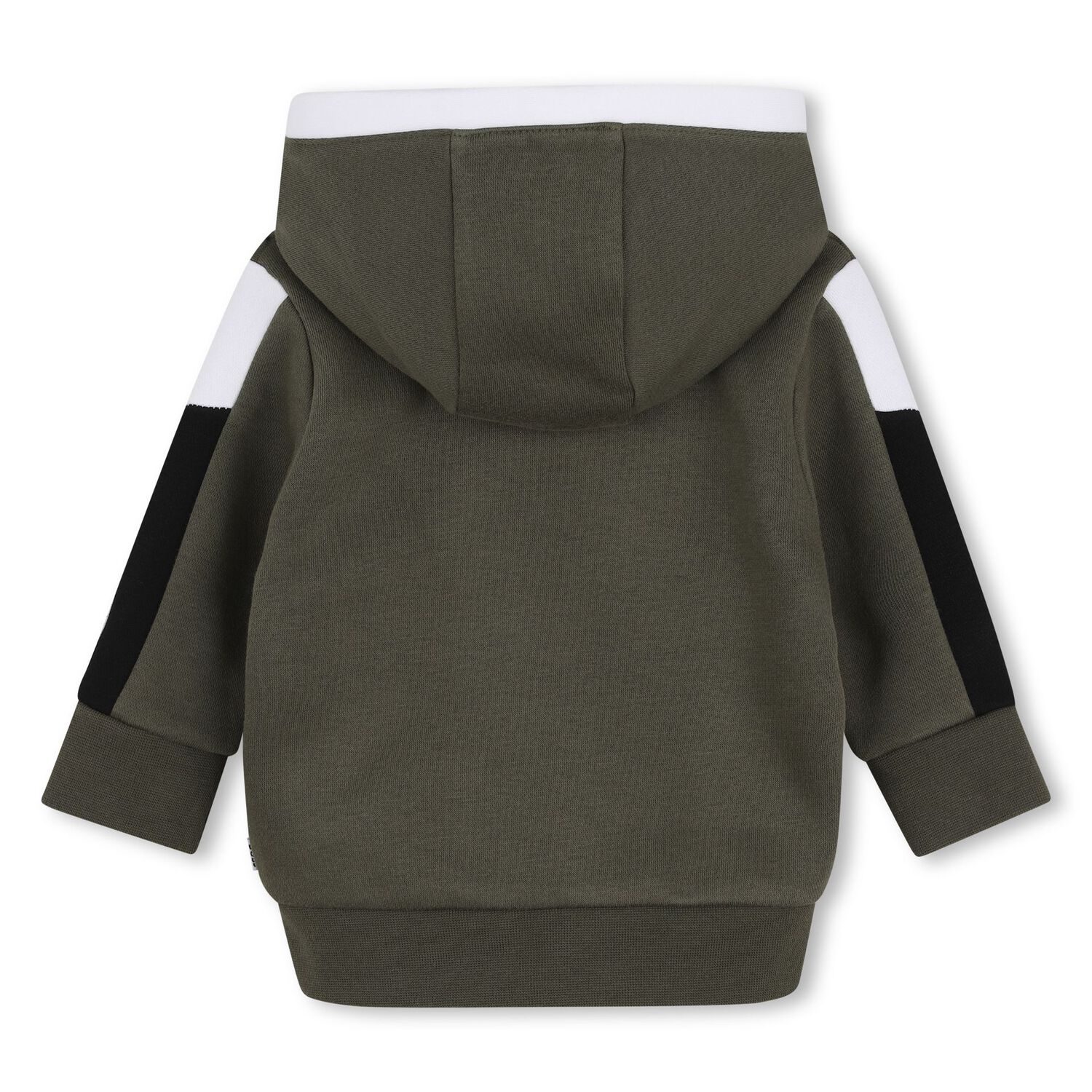Younger Boys Green Hooded Zip Up Top, 2, hi-res
