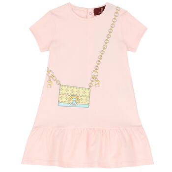Younger Girls Pink Logo Bag Dress