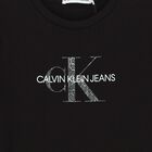 فستان بالشعار باللون الاسود, 1, hi-res