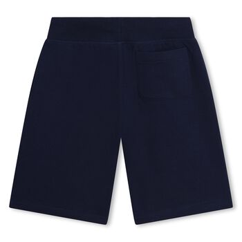 Boys Navy Blue Flame Shorts