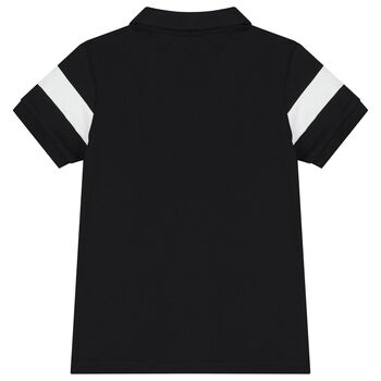 Boys Black Logo Polo Shirt