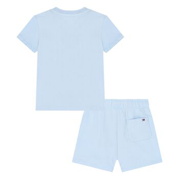 Younger Boys Blue Cotton Shorts Set