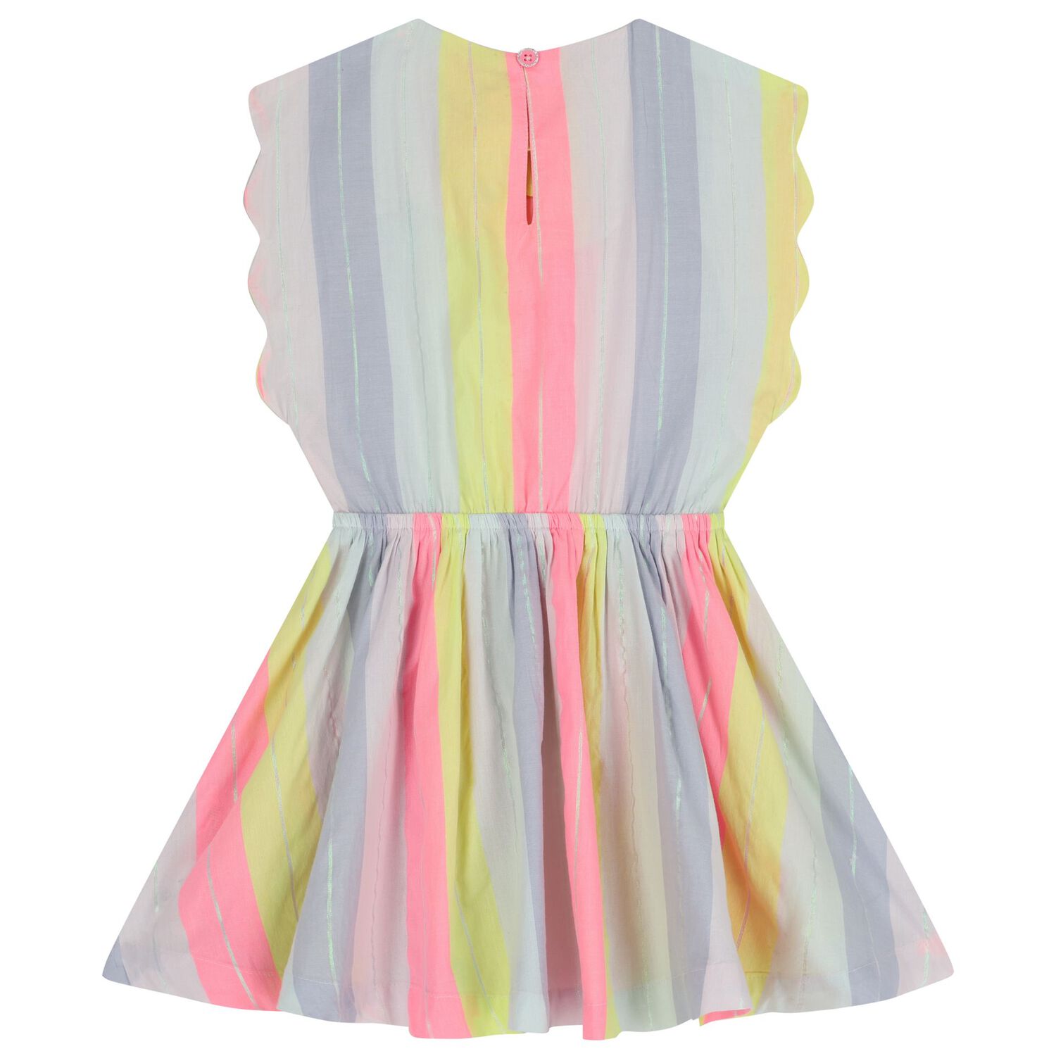 Girls Multi-Coloured Stripes Dress, 1, hi-res