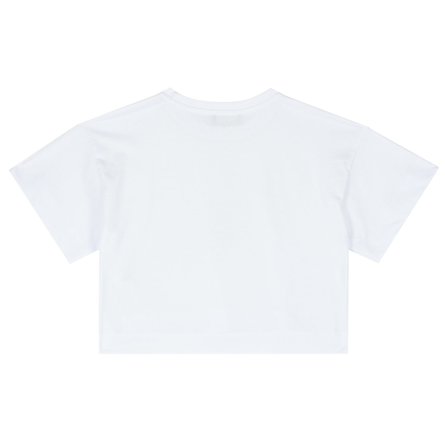 Girls White Logo Cropped T-Shirt, 1, hi-res image number null