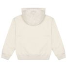 Girls Ivory Patchwork Bear Hooded Top, 1, hi-res