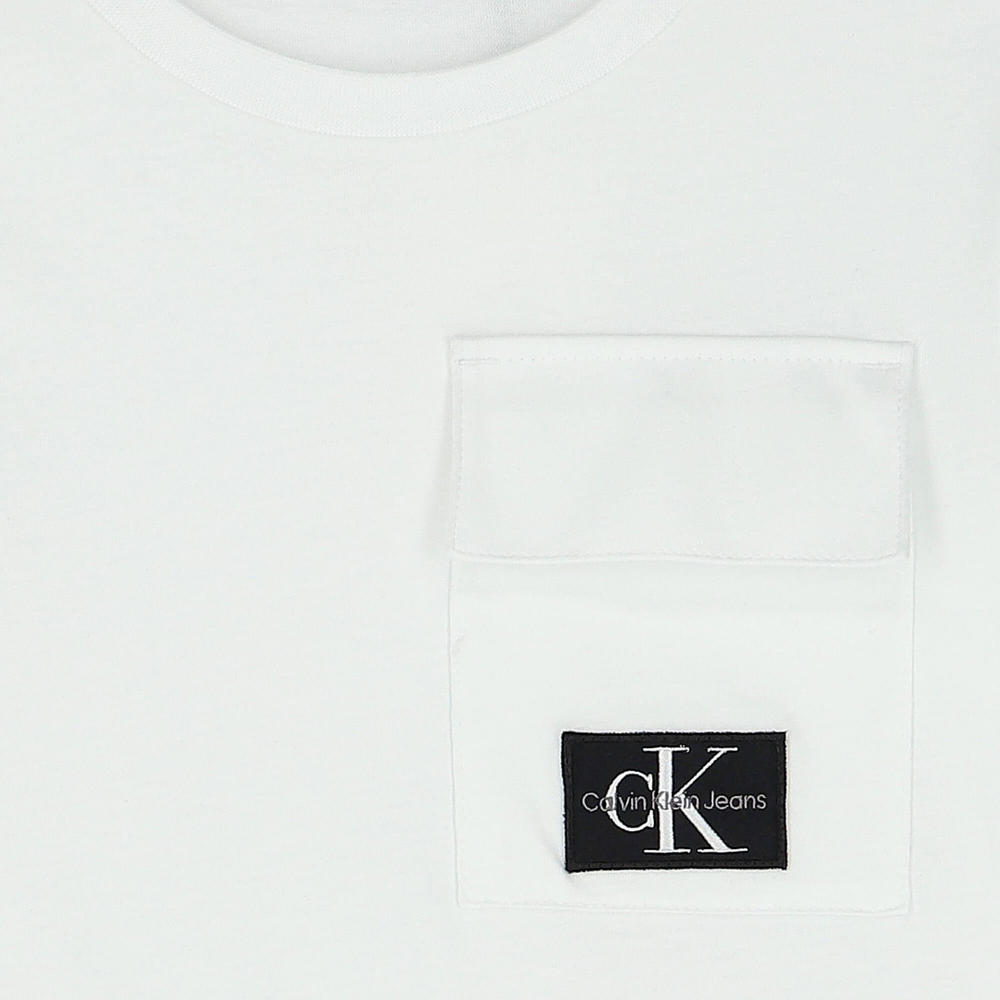Calvin klein white online long sleeve top