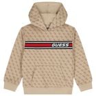 Boys Beige Logo Hooded Top, 1, hi-res