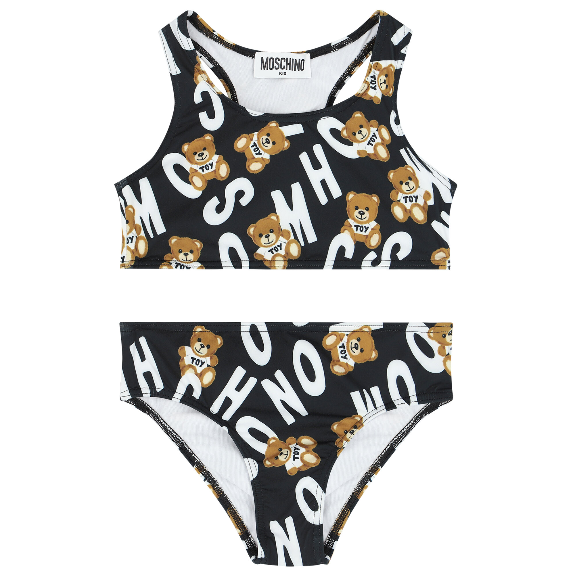 Moschino Girls Black Teddy Bear Logo Bikini Junior Couture UAE