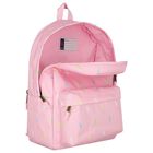 Girls Pink Canvas Pony Logo Backpack ( 44cm ), 1, hi-res