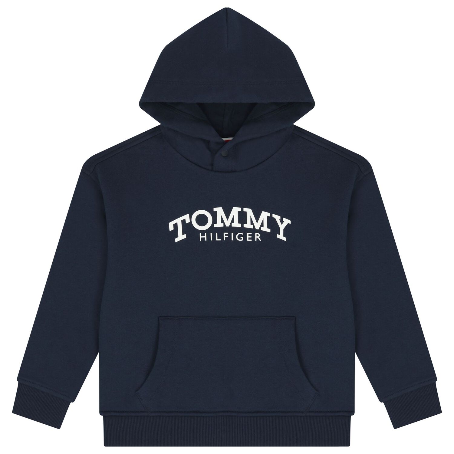 Boys Navy Blue Logo Hooded Top, 2, hi-res