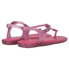 Girls Pink Glitter Solar Sandals, 2, hi-res