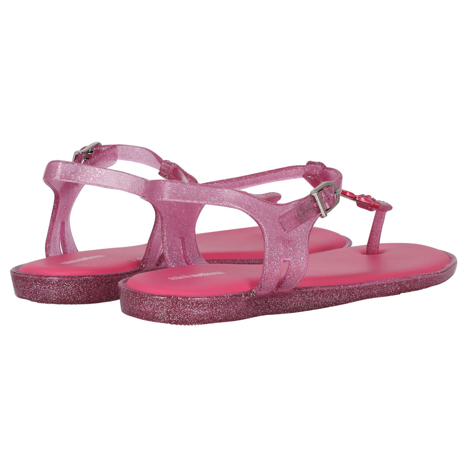 Girls Pink Glitter Solar Sandals, 2, hi-res image number null