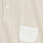 Baby Boys Beige Striped Romper, 1, hi-res