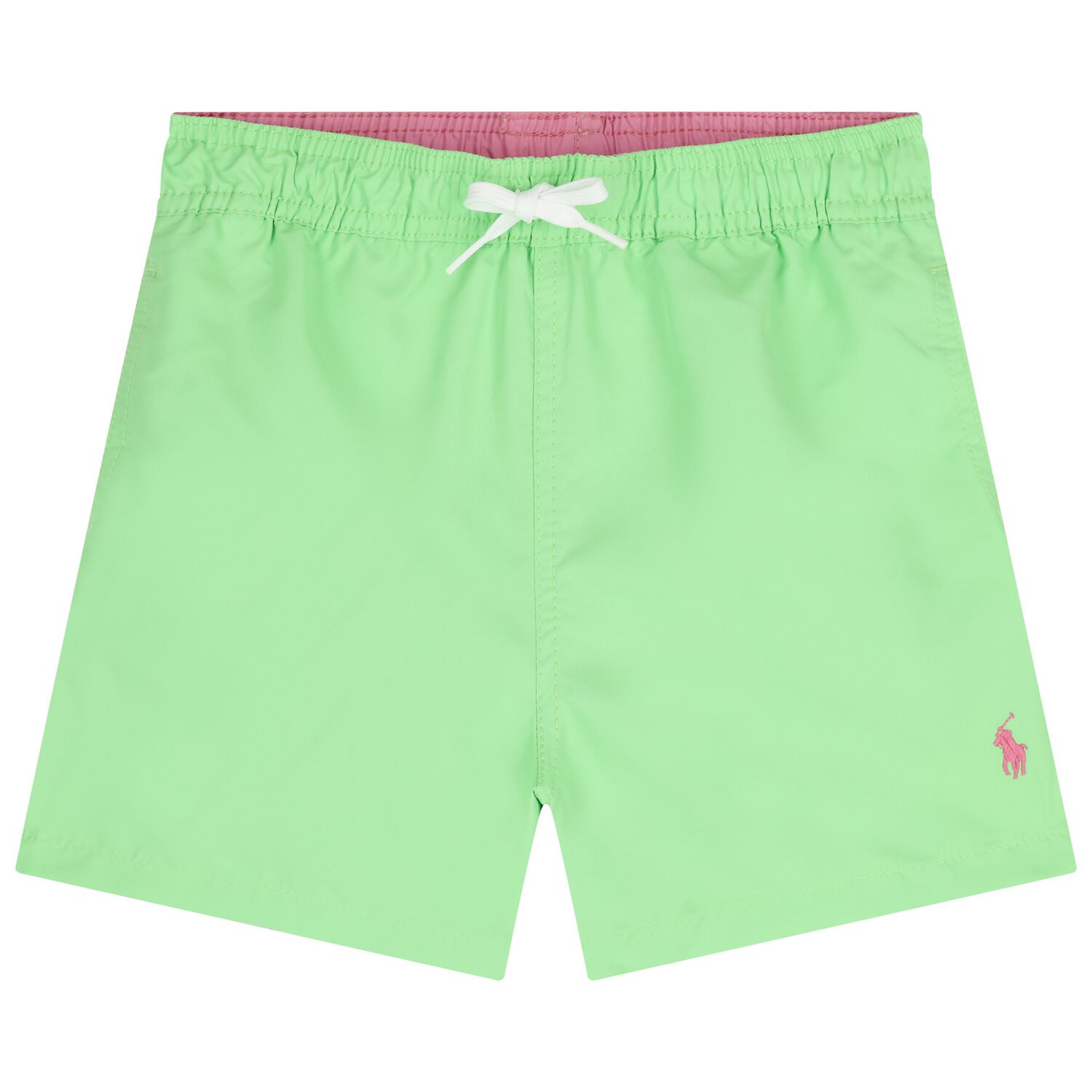 Boys Green Logo Swim Shorts, 1, hi-res