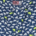 Boys Navy Blue Sharks Swim Shorts, 1, hi-res