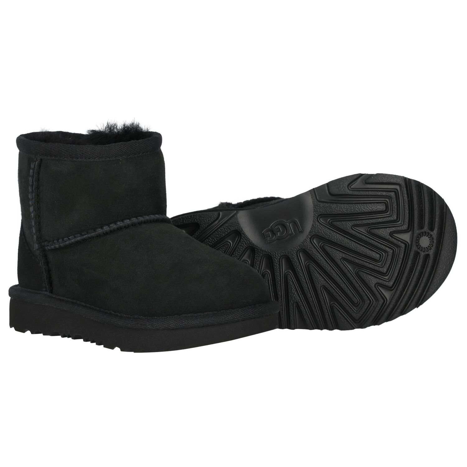 Black Classic Mini II Suede Boots, 1, hi-res image number null