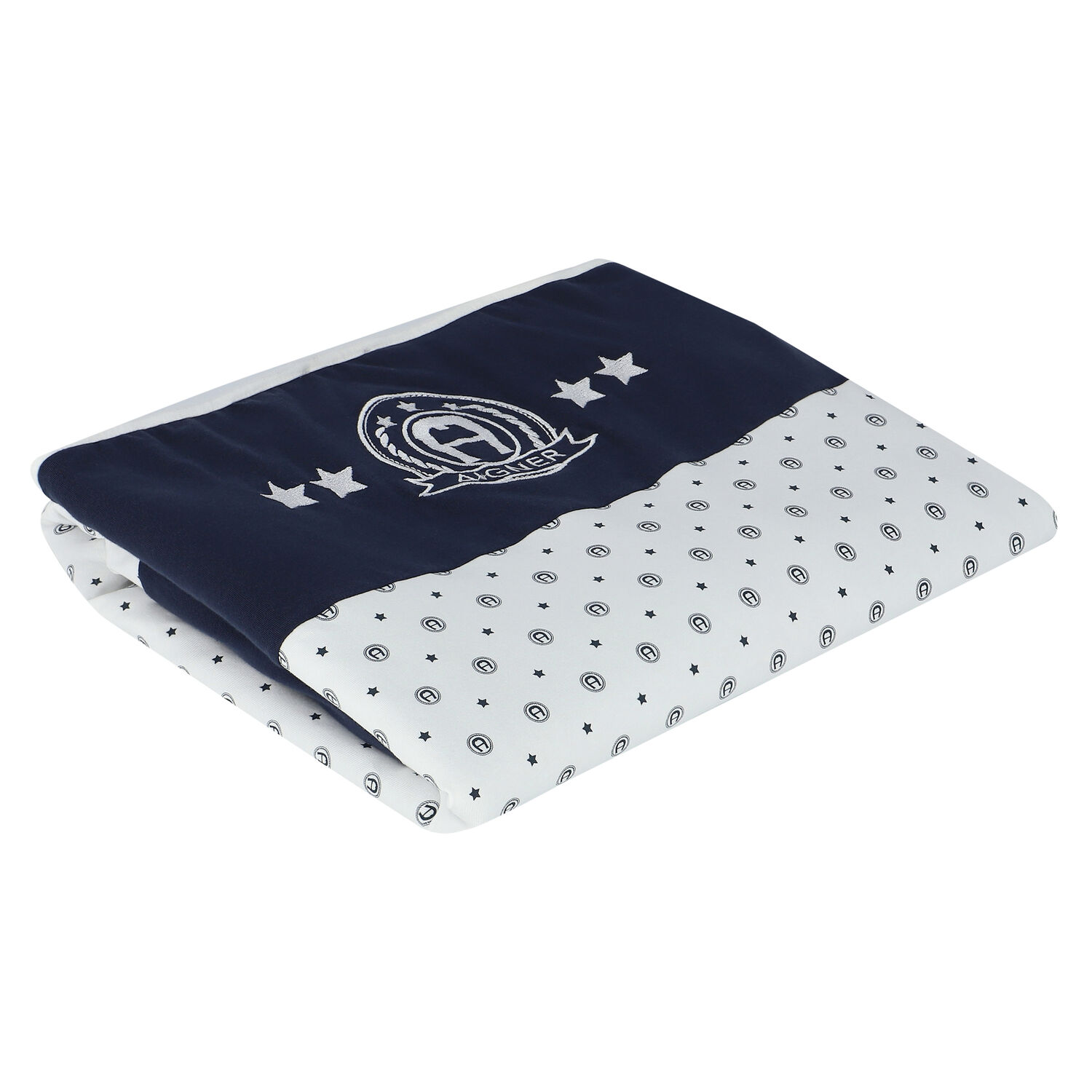 Navy & White Logo Baby Blanket, 1, hi-res image number null