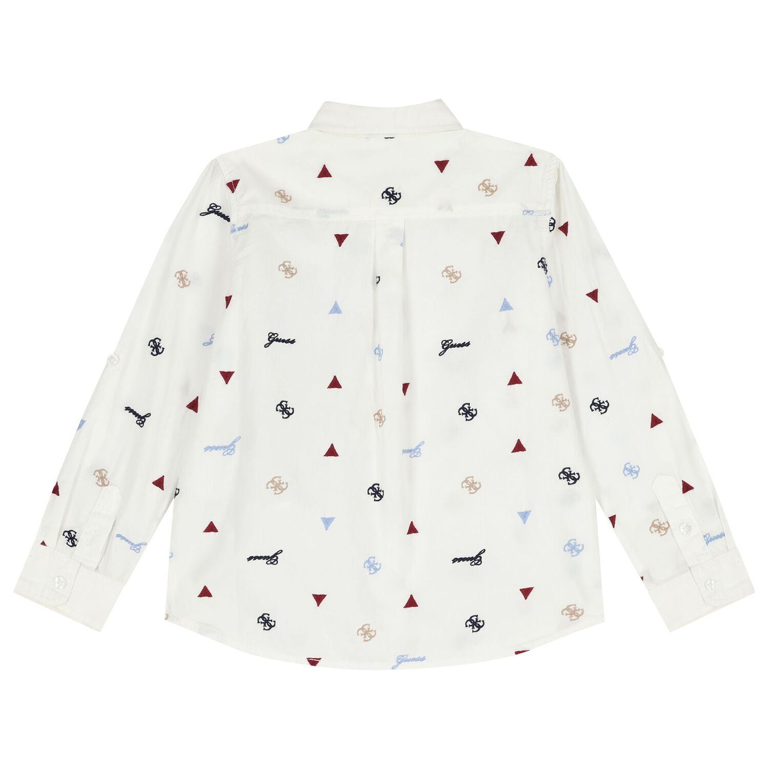 Boys White Logo Shirt, 1, hi-res