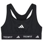 Girls Black Logo Bra Top, 1, hi-res