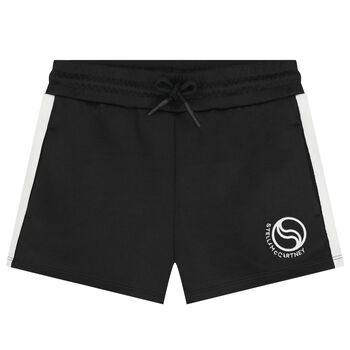 Girls Black Logo Shorts