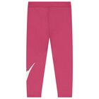 Girls Pink Logo Leggings, 2, hi-res