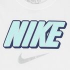 Boys White Logo Long Sleeve Top, 1, hi-res