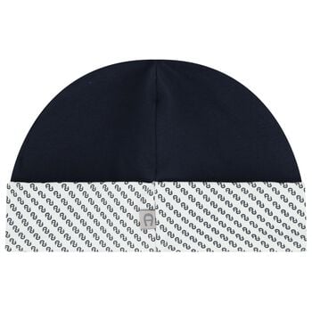 Baby Boys Blue & White Logo Hat