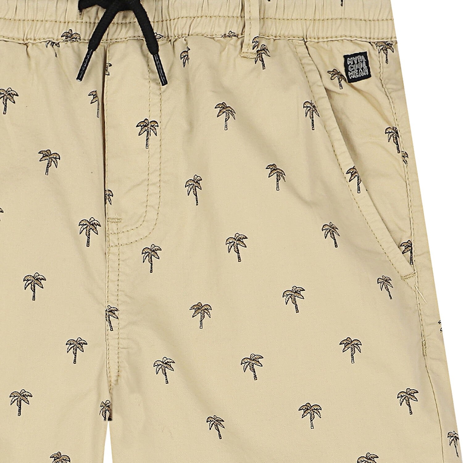 Boys Beige Palm Tree Shorts, 1, hi-res image number null