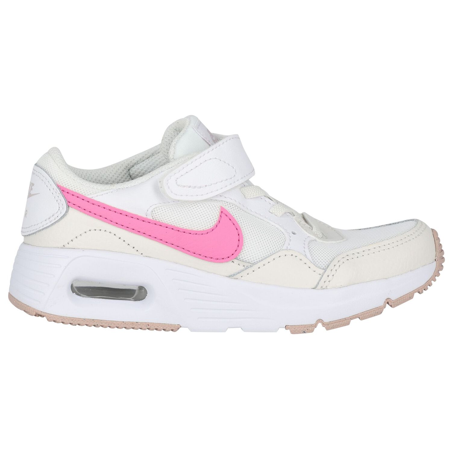 Girls White & Pink Nike Air Max Trainers, 2, hi-res image number null