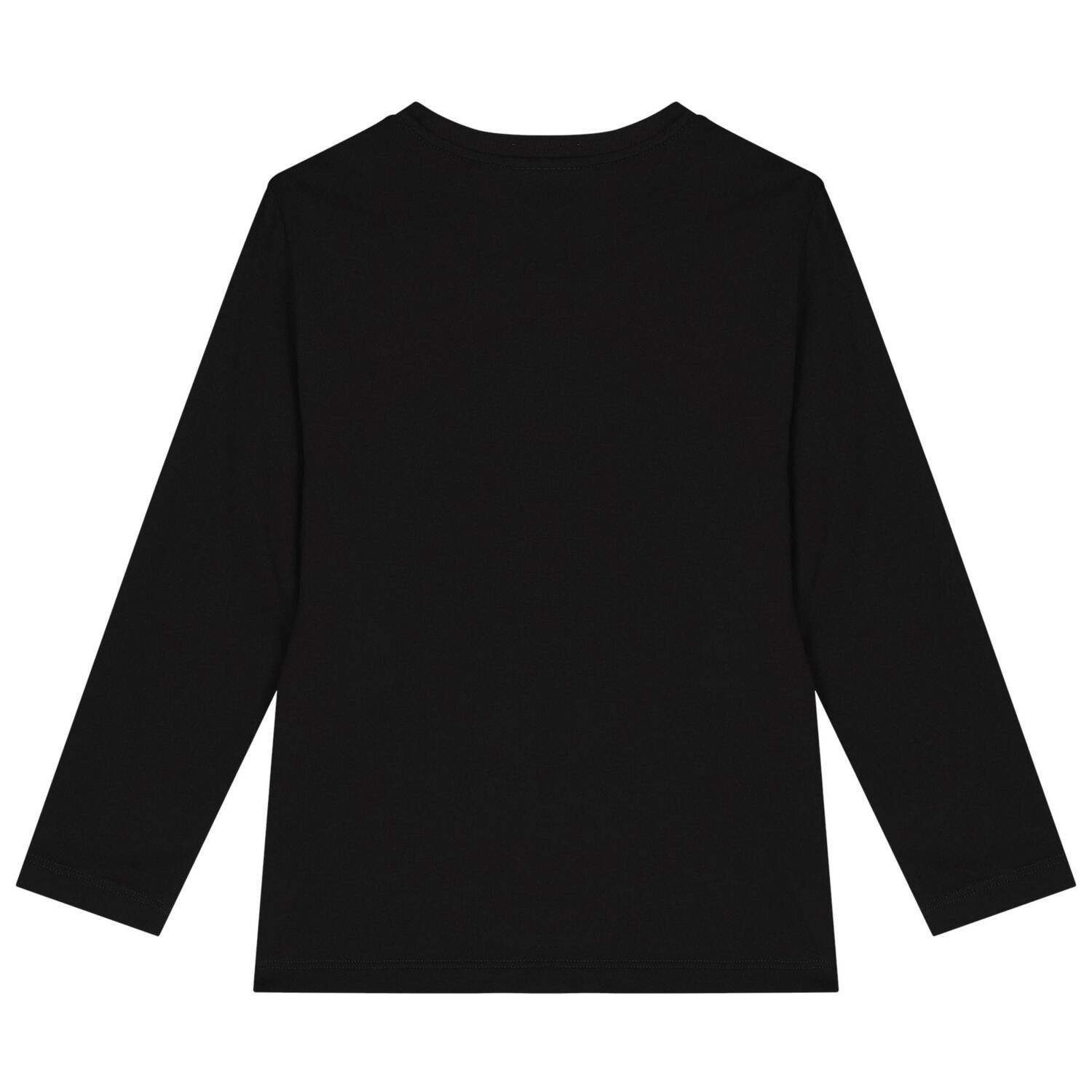 Boys Black Logo Long Sleeve Top, 2, hi-res image number null