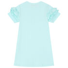 Girls Aqua Logo Dress, 2, hi-res
