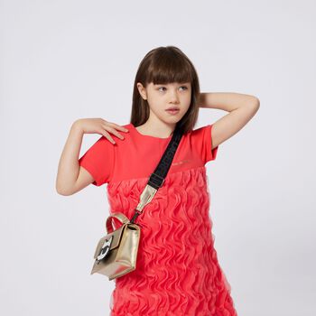 Girls Pink Logo Tulle Dress