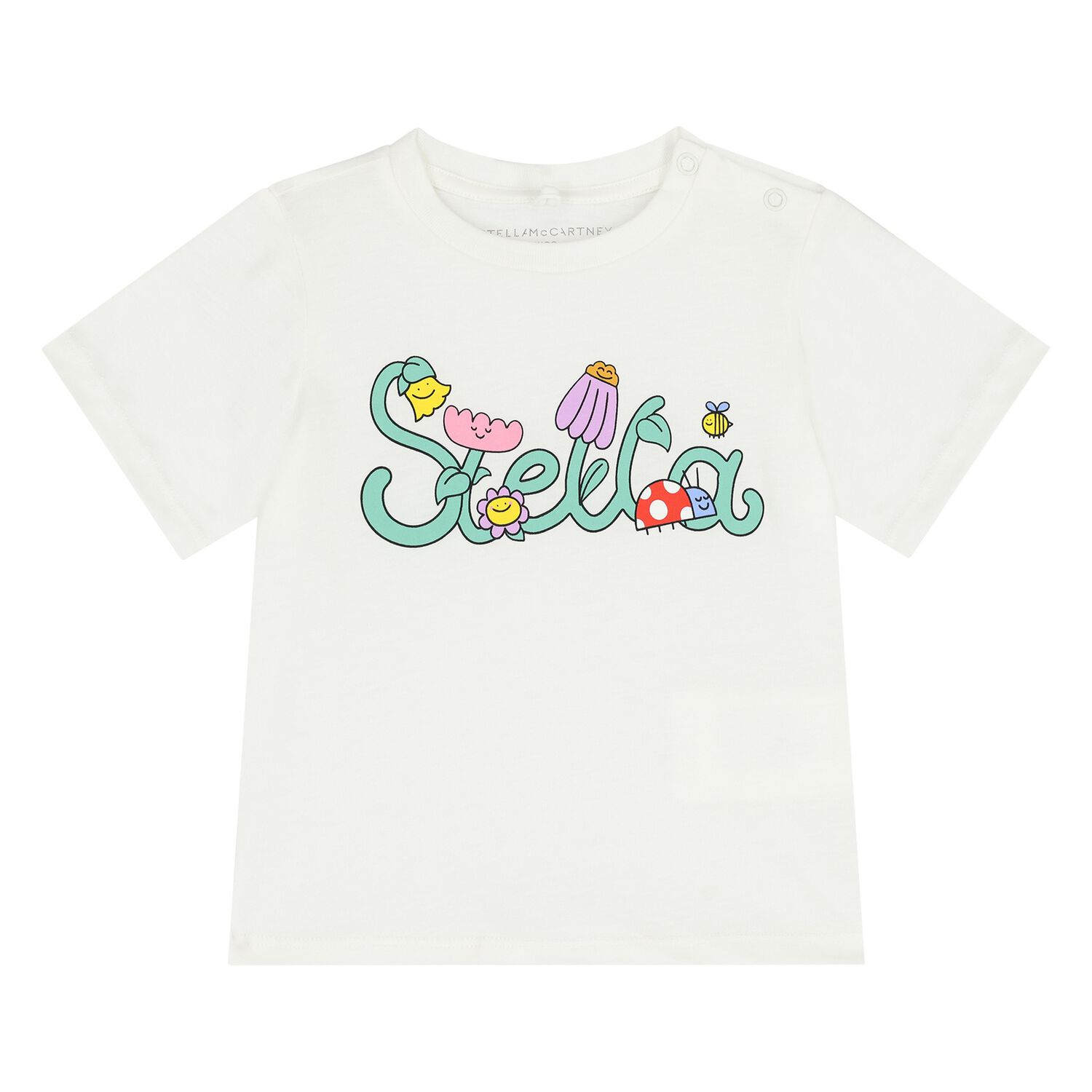 Younger Girls Ivory Logo T-Shirt , 1, hi-res