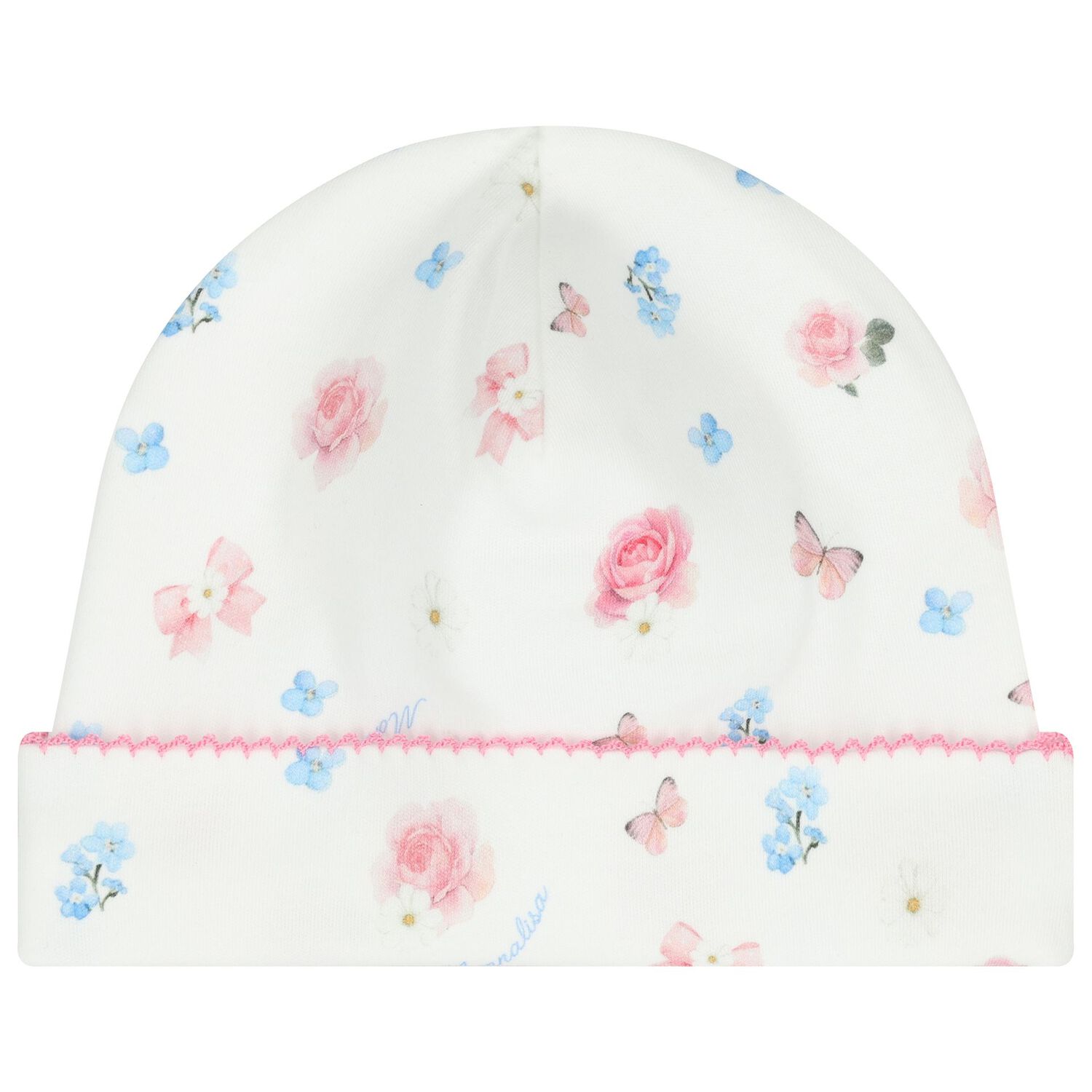 طقم هدايا ملابس أطفال بناتي مزين بالزهور باللون ألابيض والوردي , 1, hi-res